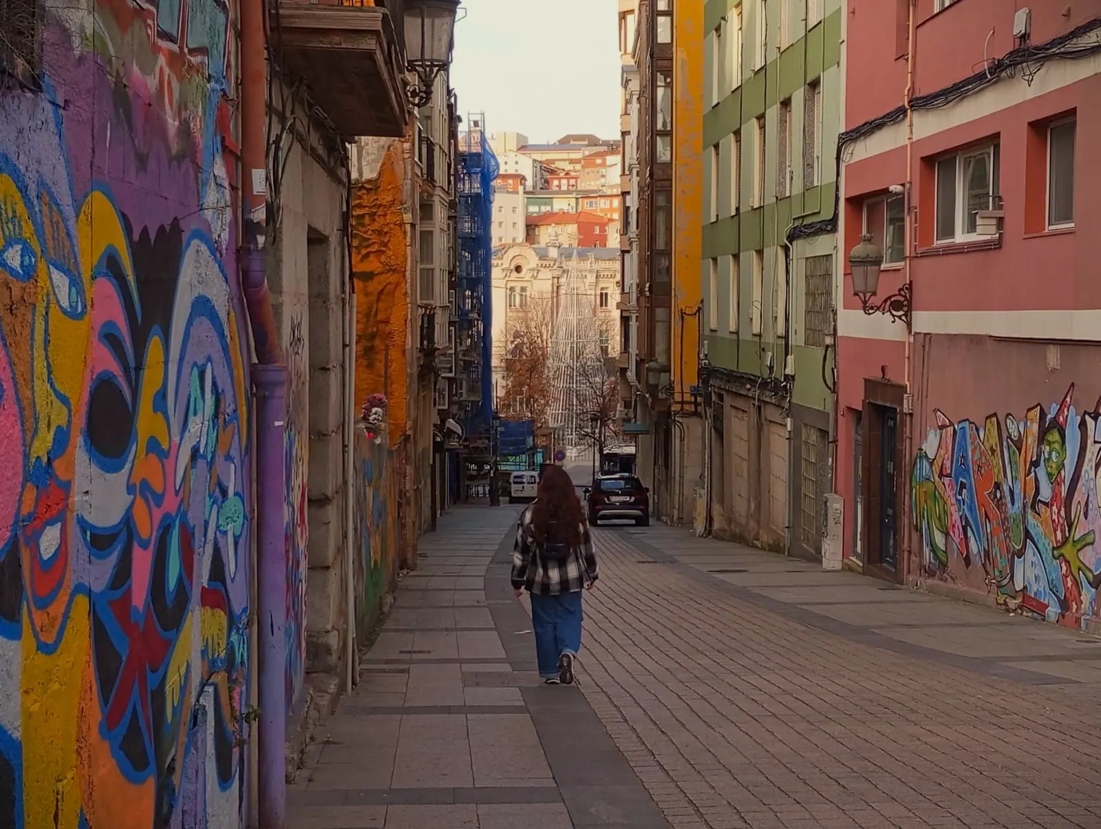 Calle del centro de Santander, en el recorrido del paseo